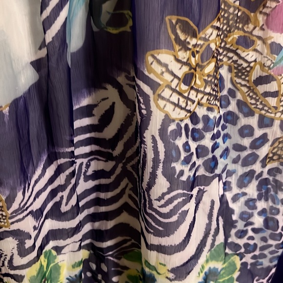 Jessica Taylor short sleeve sheer dress for women with built in lining. Size 3X - Picture 2 of 6